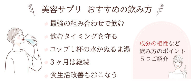 美容サプリおすすめの飲み方