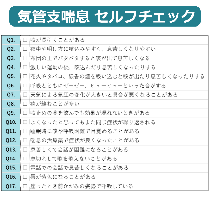 気管支喘息セルフチェック