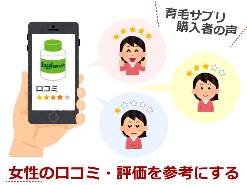 女性育毛サプリは口コミを参考にする