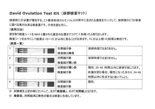 排卵検査薬の説明書
