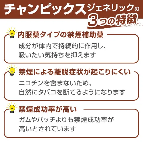 チャンピックスジェネリック（バレニスマート）