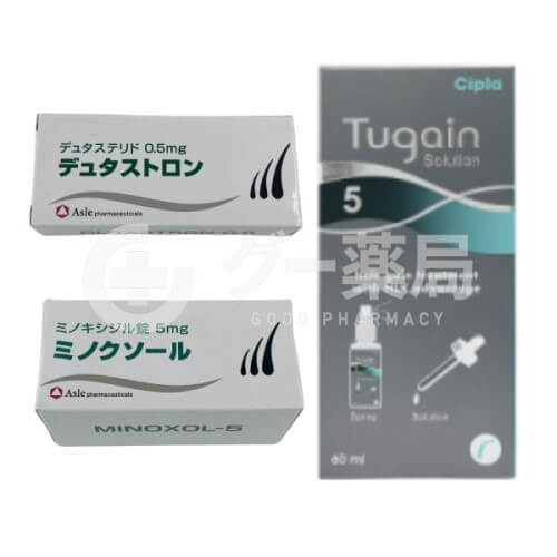 デュタストロン90錠＋ツゲイン3本＋ミノクソール（内服薬）100錠セット