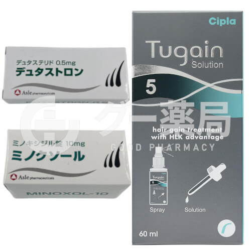 デュタストロン90錠＋ツゲイン3本＋ミノクソール（内服薬）100錠セット